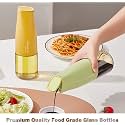 WEZOSHINET Oil Dispenser - Glass Bottle with Gravity Automatic Opening and Closing, Drip Free Spout for Kitchen 500 ml (Pack of 1)