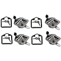 WFLNHB 4PCS Trailer Door Latch Rv Door Tool Box Lock T-Handle Latch with Keys 304 Stainless Steel Highly Polished
