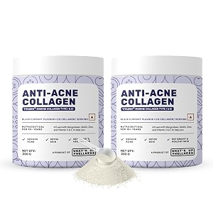what39s up wellness anti-acne collagencertified marine titagen collagen with mangosteen amp biotin reduces adult acne for men amp womenblack currantpack of 2powder2 count25 servings