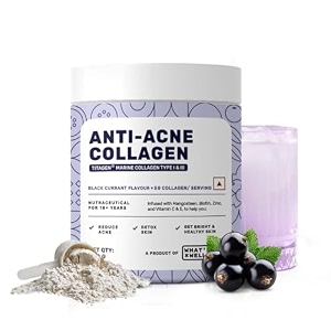what39s up wellness anti-acne collagencertified marine titagen collagen with mangosteen amp biotinreduces adult acnefor men amp womenblack currant powder 1 count 25 servings