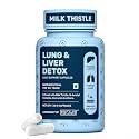 What's Up Wellness Lung & Liver Detox Supplement for Fatty Liver, Capsules with Milk Thistle, 600mg NAC Supplement & Curcumin | Supports Lung Health, 30 Capsules
