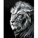 Whattacraft! Paint by Numbers for Kids and Adults | Premium Painting Kit | Rolled Canvas | Do-it-Yourself Wall Decor | DIY |Lion King of The Jungle