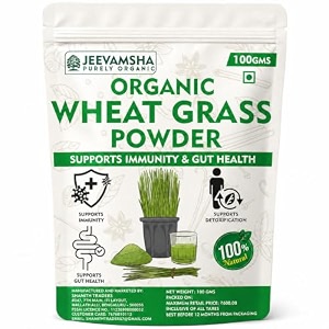 wheatgrass powder 100g organic pure amp natural  rich in chlorophyll  supports detox digestion amp immunity  no added sugar preservatives or fillers  vegan amp gluten-free