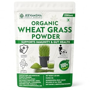wheatgrass powder 250g organic pure amp natural  rich in chlorophyll  supports detox digestion amp immunity  no added sugar preservatives or fillers  vegan amp gluten-free