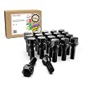 Wheel Accessories Parts 20 Pcs M12 x 1.5 12 x 1.5 Thread Acorn Seat Lug Bolt Black Finish 30mm Shank Length 17mm Hex fits BMW 1 3 5 7 Series Alpina B7 and M5 (Older Models)