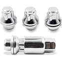 Wheel Accessories Parts 4 Locks + Key M14x1.5 14x1.5 Thread OEM Style Wheel Locks 1.9" Long Chrome Dual Hex Key 13/16" & 3/4" Hex Hex Fits Land Rover Range Rover Range Rover Sport | LR133529