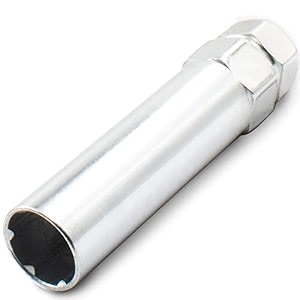 wheel accessories parts chrome 6 point spline drive tuner socket key tool for 6 spline lug nut 162mm inner diameter- dual hex key with 19mm and 21mm 1316