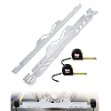 One-Piece Wheel Alignment Tool Plates(Zero Play), Toe Alignment Plates w/Two 5m Heavy Duty Tape Measures, Car Front End Alignment Tool, No Assembly - Eliminate Splicing Errors, Silver