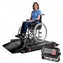Wheelchair Scale for Home Use with Dual Detachable Extended Ramp Medical Portable Light Weight Digital Scale 1000x0.1lb Precision