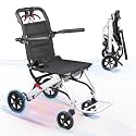 Wheelchairs for Adults - Lightweight Foldable Transport Wheelchair, Small Clearance Travel Wheelchair for Seniors &amp; Mobility Aid