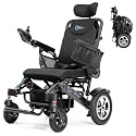 WheelWavi Electric Wheelchair for Adults, 500W Motor Foldable Lightweight Power Wheelchair with 25 Miles Range, All Terrain, Back can be Raised and Adjusted for Reclining