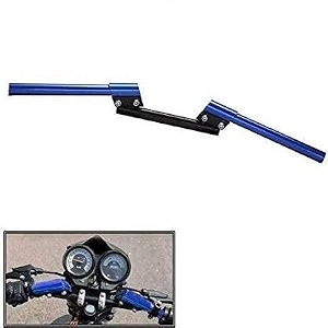 3 piece universal handle bar for all bikes chrome blue handlebar