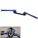 3 Piece Universal Handle Bar for All Bikes (Chrome) (BLUE HANDLEBAR)