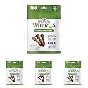 Whimzees Wellness Daily Brushzees Natural Dog Dental Treat, VOHC Accepted Chews, Freshens Breath, Extra-Small Size, 7.4 oz Bag, 28 Count (Pack of 4)