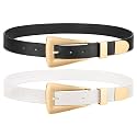 WHIPPY 2 Pack Women Leather Belts Ladies
