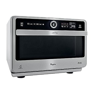 whirlpool 33 l microwave conventional oven hws crisp steam 50013 inox silver with starter kit
