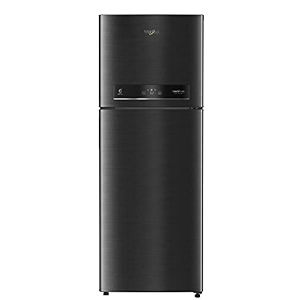whirlpool 440 l 3 star inverter frost-free double door refrigerator with adaptive intelligence technologyif inv cnv platina 455 steel onyx 3s-n black