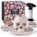 Whiskey Smoker Kit with Torch, Skull-Shaped Cocktail Smoker and Wood Chips