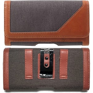 whitbull belt holster leather case cover clip magnetic closure compatible with mobile 68 inch phone holder - brown