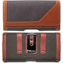 WHITBULL Belt Holster Leather Case Cover Clip Magnetic Closure Compatible with Mobile 6.8 inch Phone Holder - Brown