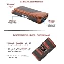 WHITBULL Leather Anti Theft Cellphone Belt Loop Holster Magnetic Cover Compatible with Mobile 6.5 inch Phone Holder - Brown