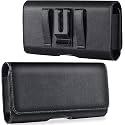 WHITBULL Pu Leather Pouch Cover Holster Belt Clip Case Magnetic Cover Compatible with Mobile 6.7 inch Phone Holder (Black)