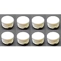 White 1" Round Tubing Plastic Hole Plug End Cap, 1 inch OD Tube Pipe Cover Plug, Heavy Duty Plastic Plug Cap Insert, Durable Chair Glide (8)
