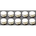 White 1" Round Tubing Plastic Hole Plug End Cap, 1 inch OD Tube Pipe Cover Plug, Heavy Duty Plastic Plug Cap Insert, Durable Chair Glide (10)
