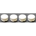 White 1" Round Tubing Plastic Hole Plug End Cap, 1 inch OD Tube Pipe Cover Plug, Heavy Duty Plastic Plug Cap Insert, Durable Chair Glide (4)