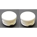 White 1" Round Tubing Plastic Hole Plug End Cap, 1 inch OD Tube Pipe Cover Plug, Heavy Duty Plastic Plug Cap Insert, Durable Chair Glide (2)