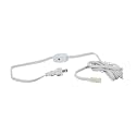 White 6' ft. Power Chord (with on/Off Thumb Switch) - Under Cabinet and Furniture
