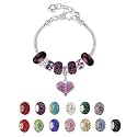 White Birch Fit Pandora Bracelets with Charms Set Teen Girls Gifts Ideas Adjustable 6.7-8.3 Inch Love Heart Jewelry with Gift Card