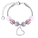 Bracelets Gifts for Women 8.5 inch with Charm Birthstone Red July