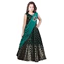 White Button Girl39s Blue Foil A-Line Maxi