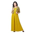 White Button Girls Lemon Yellow Indo Western