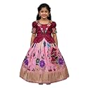 White Button Girls South Indian Pattu Pavadai