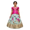 White Button Girls South Indian Pattu Pavadai