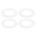 Goof Trim Ring for LED Recessed Can Lights, 4 Pack Ceiling Downlight Trim Ring Cover 5.9-Inch x 8.07-Inch (ID x OD) Matte White, Paintable Surface, Steel Construction