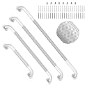 White Grab Bar 4 Pack, Anti-Slip Safety Shower Handrail for Senior