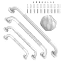White Grab Bar 4 Pack, Shower Grab Bar 12/16/20/24 Inch Bundle
