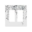 White/Grey Sage Eucalyptus Leaves Decorative 2 Gang Double GFCI Decorator Rocker Light Switch Cover Outlet Wall Plate Electrical Faceplate Screwless