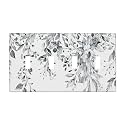 White/Grey Sage Eucalyptus Leaves Decorative 4 Gang Quad Toggle Light Switch Cover Plate Decorative Electric Quadruple Device Faceplate Switchplate Screwless