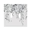 White/Grey Sage Eucalyptus Leaves Decorative 2 Gang Double Toggle Outlet Light Switch Cover, Two Gang Toggle Wall Plate Electrical Faceplate Dual Device Switchplate