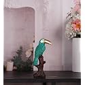 THE WHITE INK DECOR Bright Green Toucan Bird Showpiece A Splash of Tropical Charm showpeice