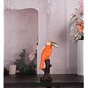 THE WHITE INK DECOR Bright Orange Toucan Bird Showpiece: A Tropical Delight showpeice