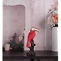 THE WHITE INK DECOR Bright Red and Gold Beak Bird Showpiece A Regal Avian Accent showpeice
