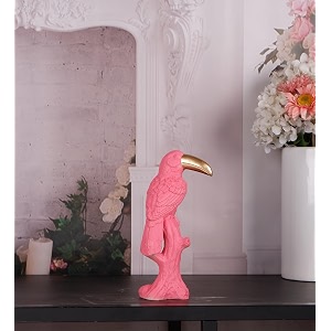 the white ink decor claude premium bird figurine in elegant soft pink showpeice