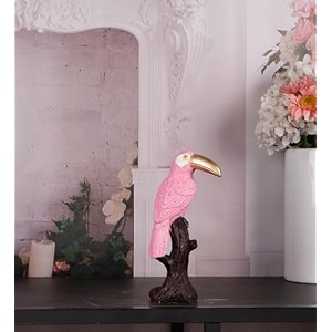 the white ink decor claude premium bird showpeice in elegant soft pink showpeice
