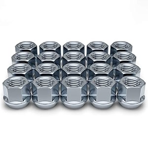 white knight 1309-1s-20am zinc finish 14mm x 150 thread size open end bulge acorn lug nut pack of 20