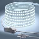 6.56ft Outdoor LED Strip Lights Waterproof 110V Cuttable